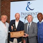 James Collins receiving his Best Celebrity prize
