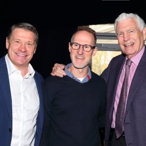 Tony Cottee, Tim Dulley and Sir Trevor Brooking